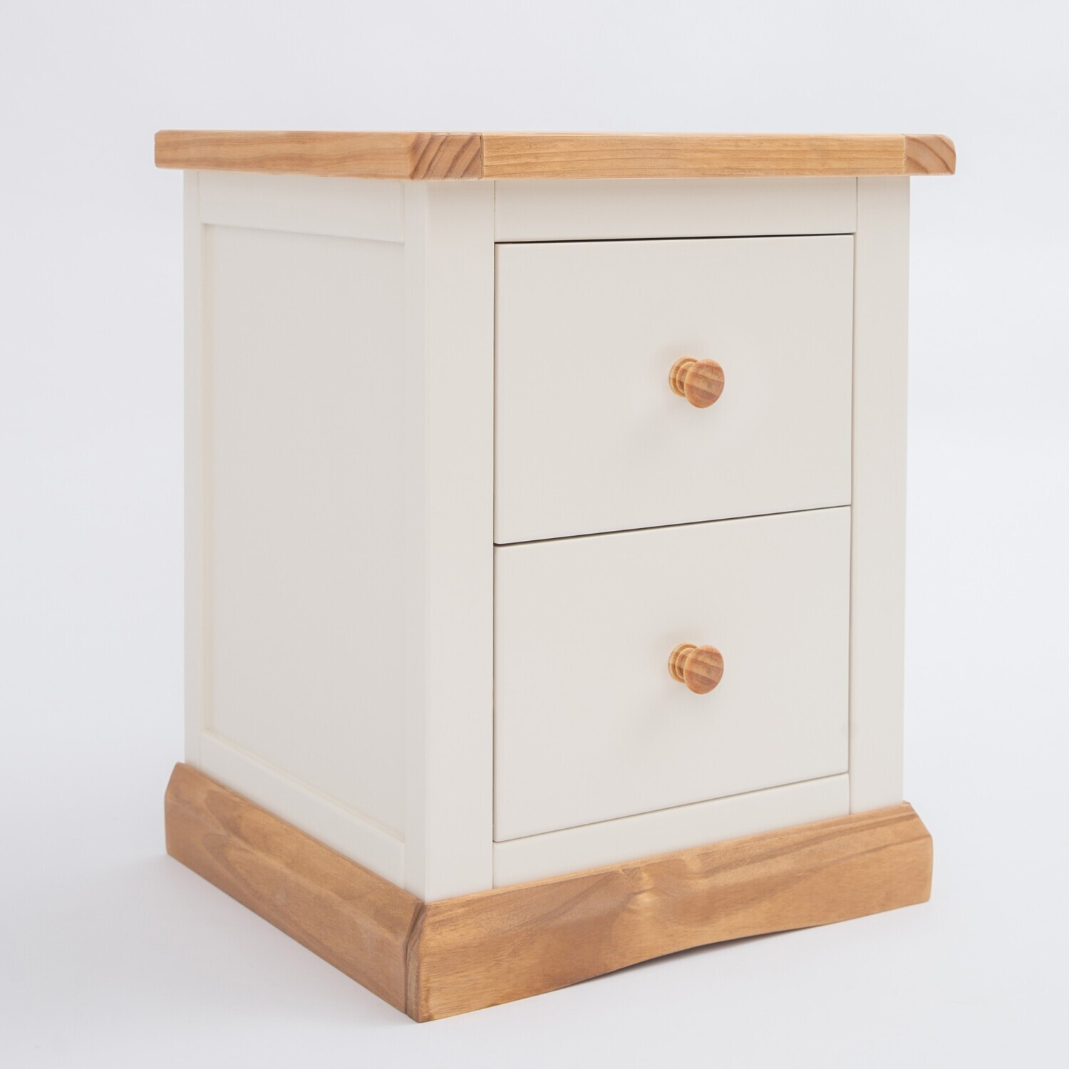 Trevi 2 Drawer Bedside Cabinet - White