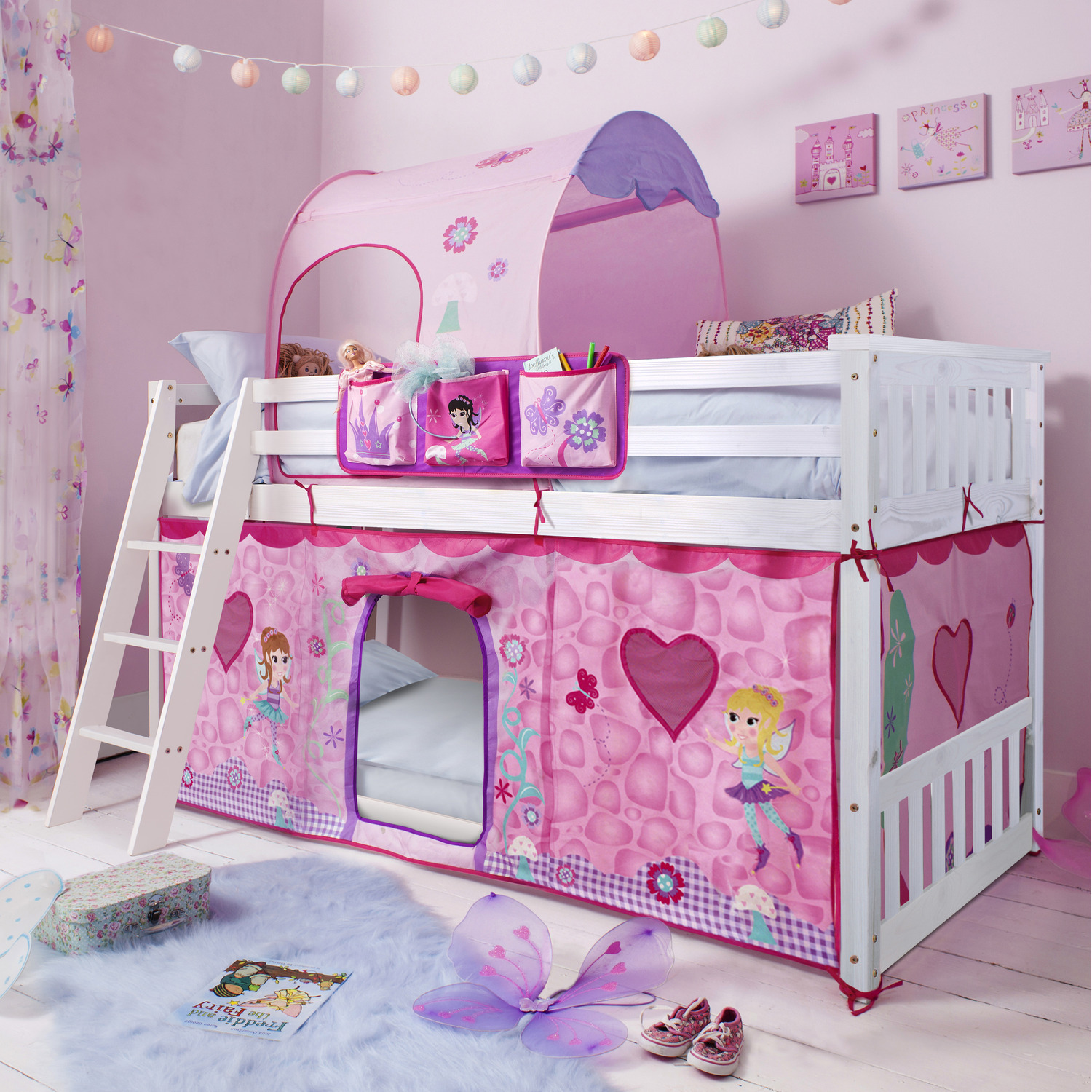 Harri Low Bunk Bed - Pink