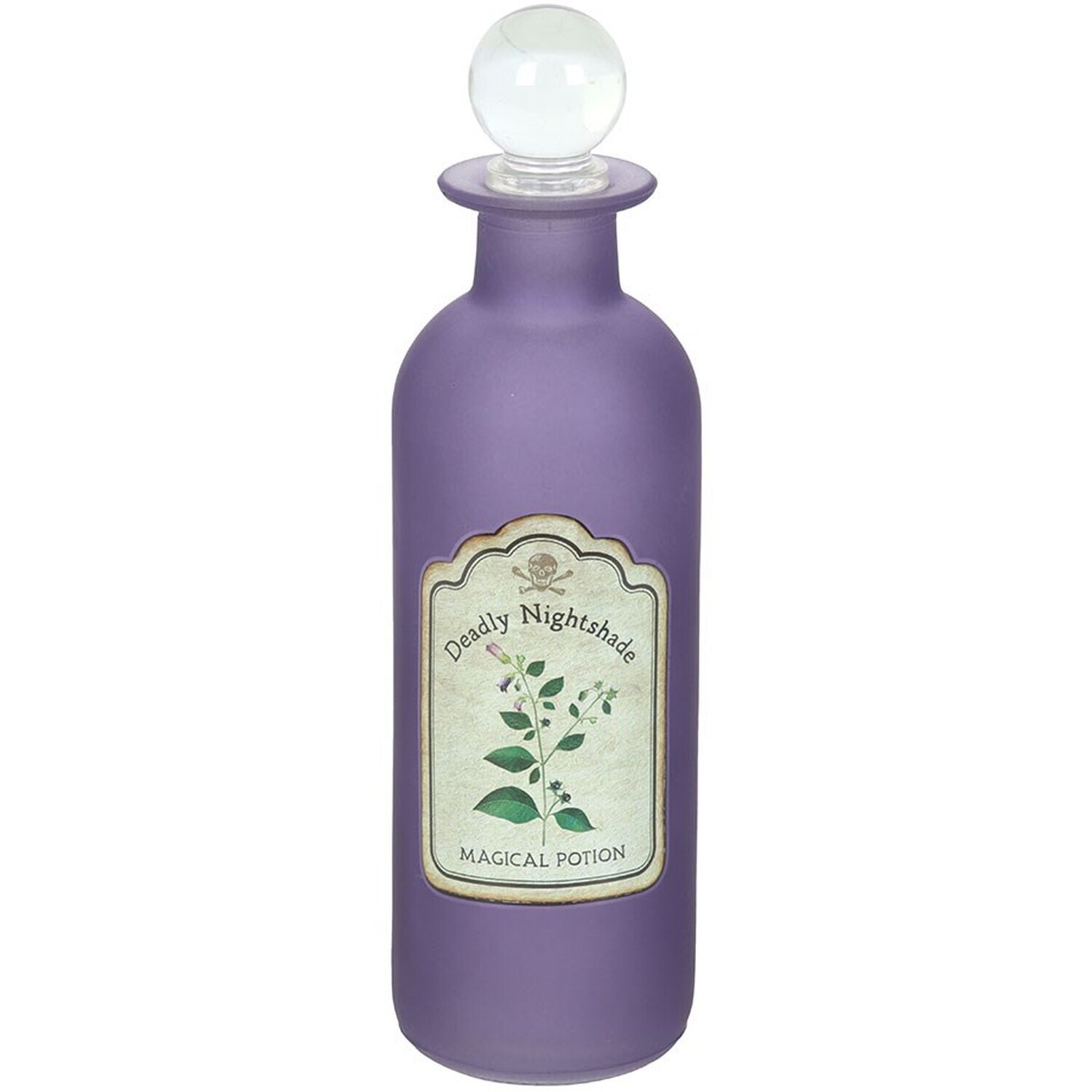 Deadly Nightshade Decorative Glass Potion Bottle - H19cm