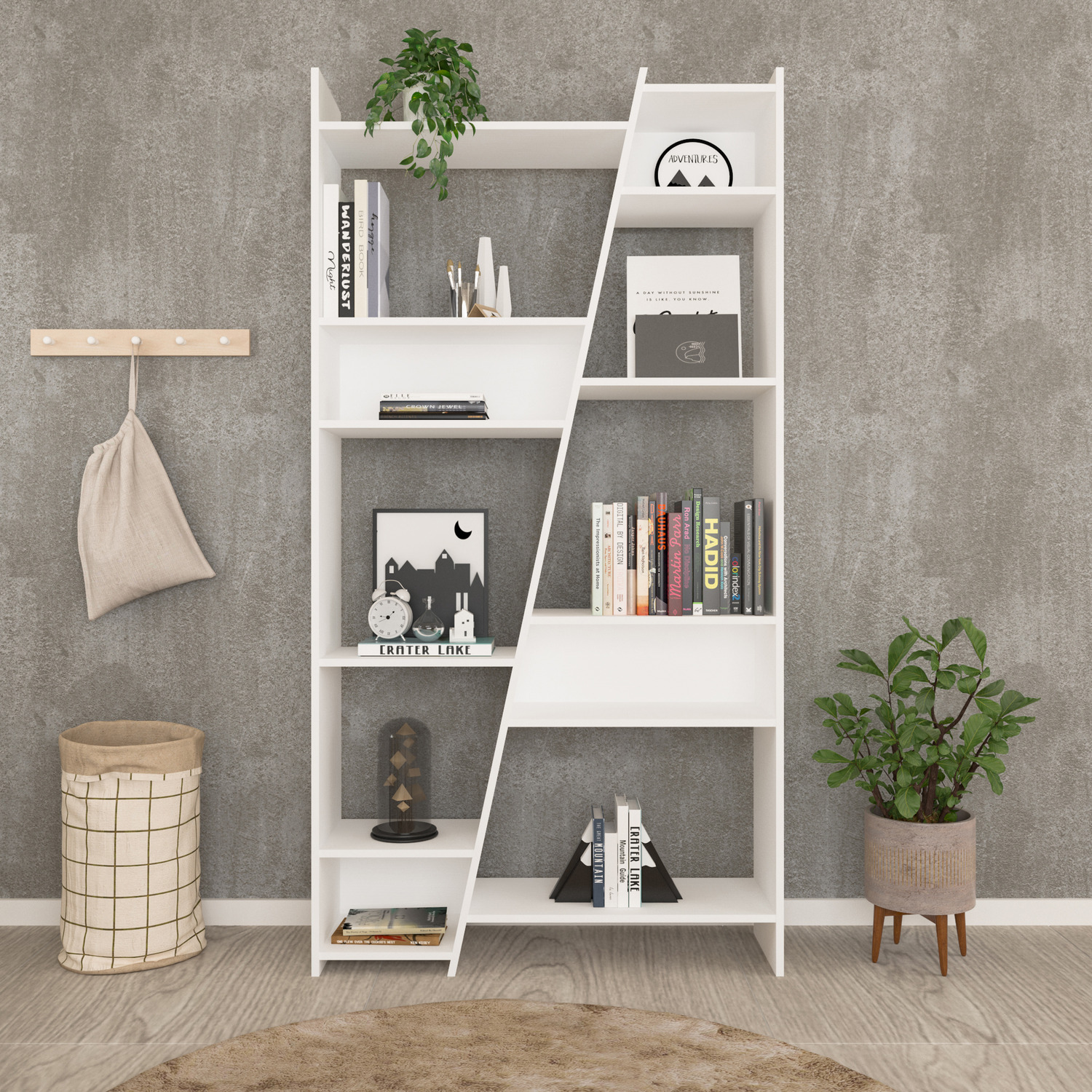 Seconique Naples Tall Bookcase - White - Image 1