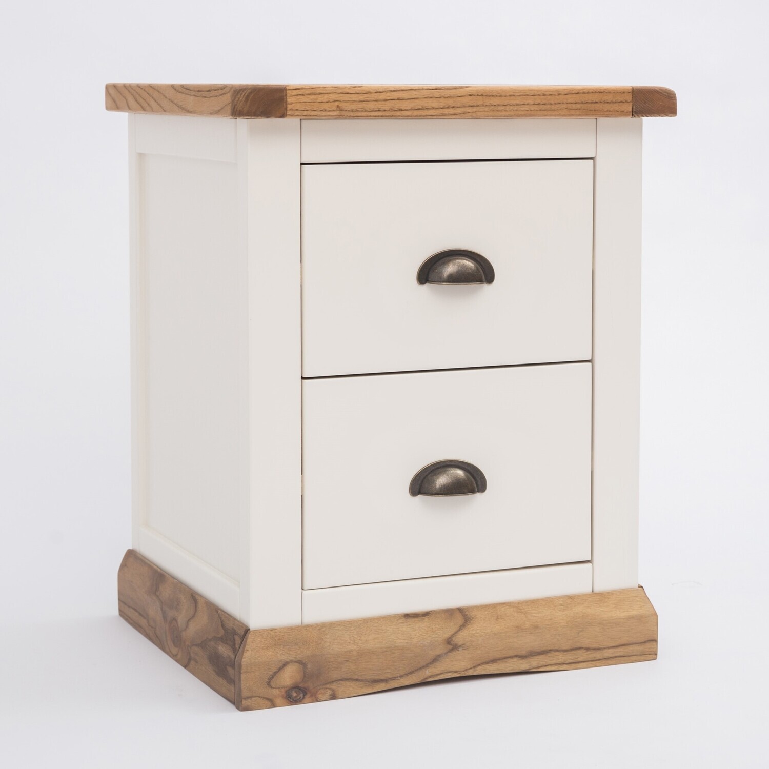 Cabinet Bits Tropea 2 Drawer Bedside Cabinet - White