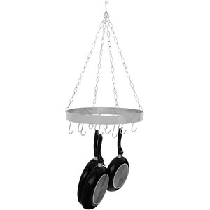 Valen Matt Chrome Round Hanging Rack