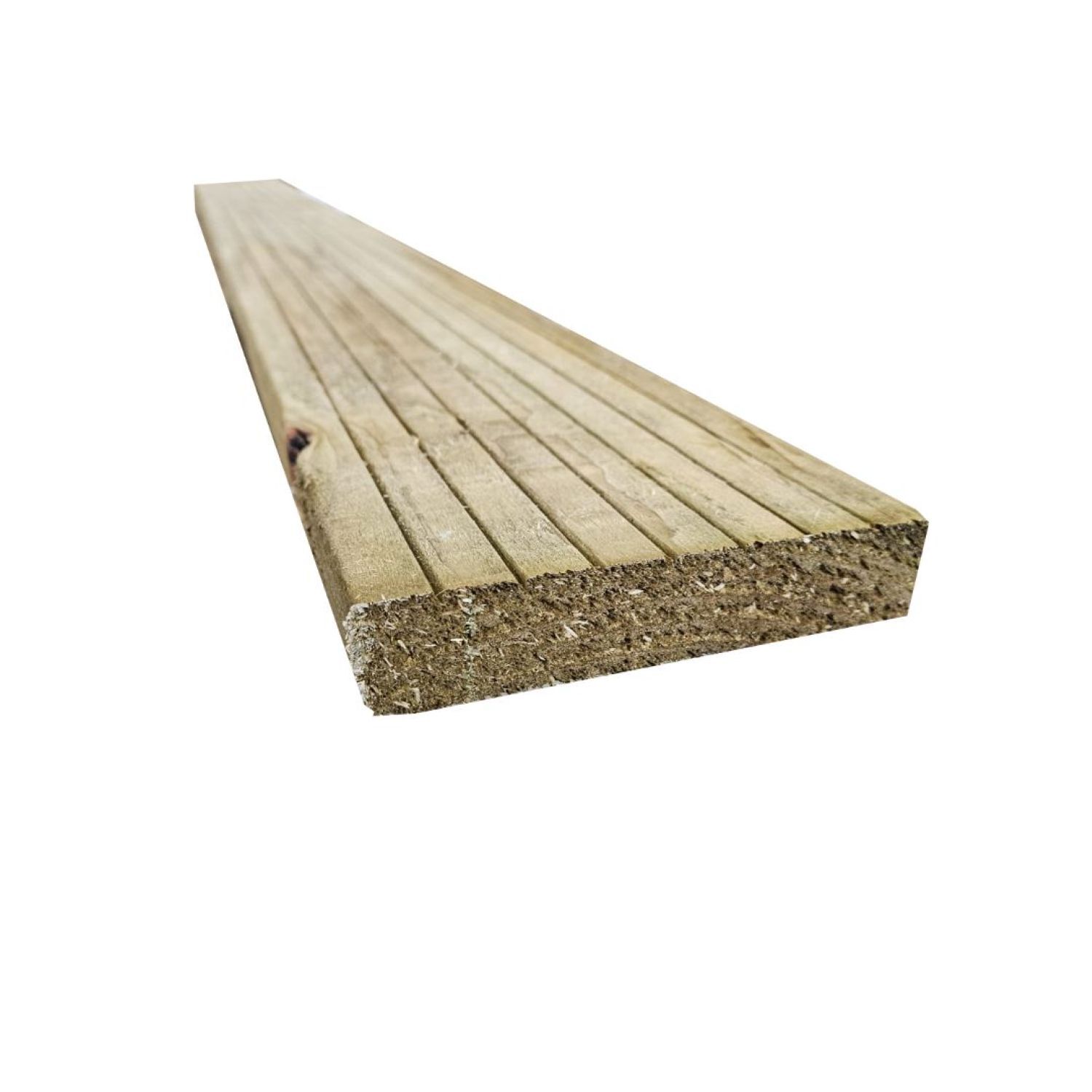 Snowdon Timber Treated Reject Decking Board (T) 19Mm (W) 95Mm (L) 2.4M - Pack Of 10 - Natural / 25Mm / 45Kg / 4.32M2 / 20