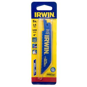 IRWIN 414R Sabre Saw Blade Metal Cutting 100mm 14 TPI Pack of 5