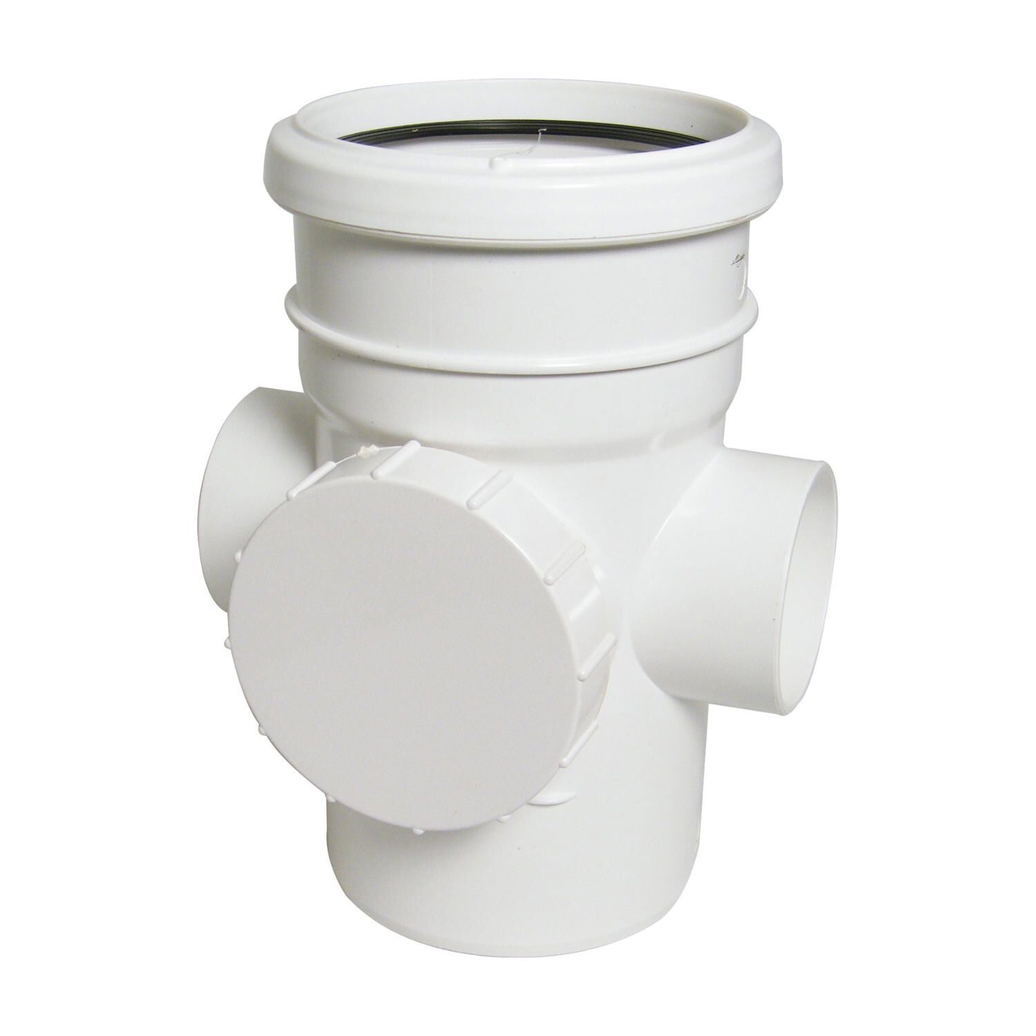 Floplast White Ring Seal Soil Access Pipe Single Socket - 110Mm - Image 4