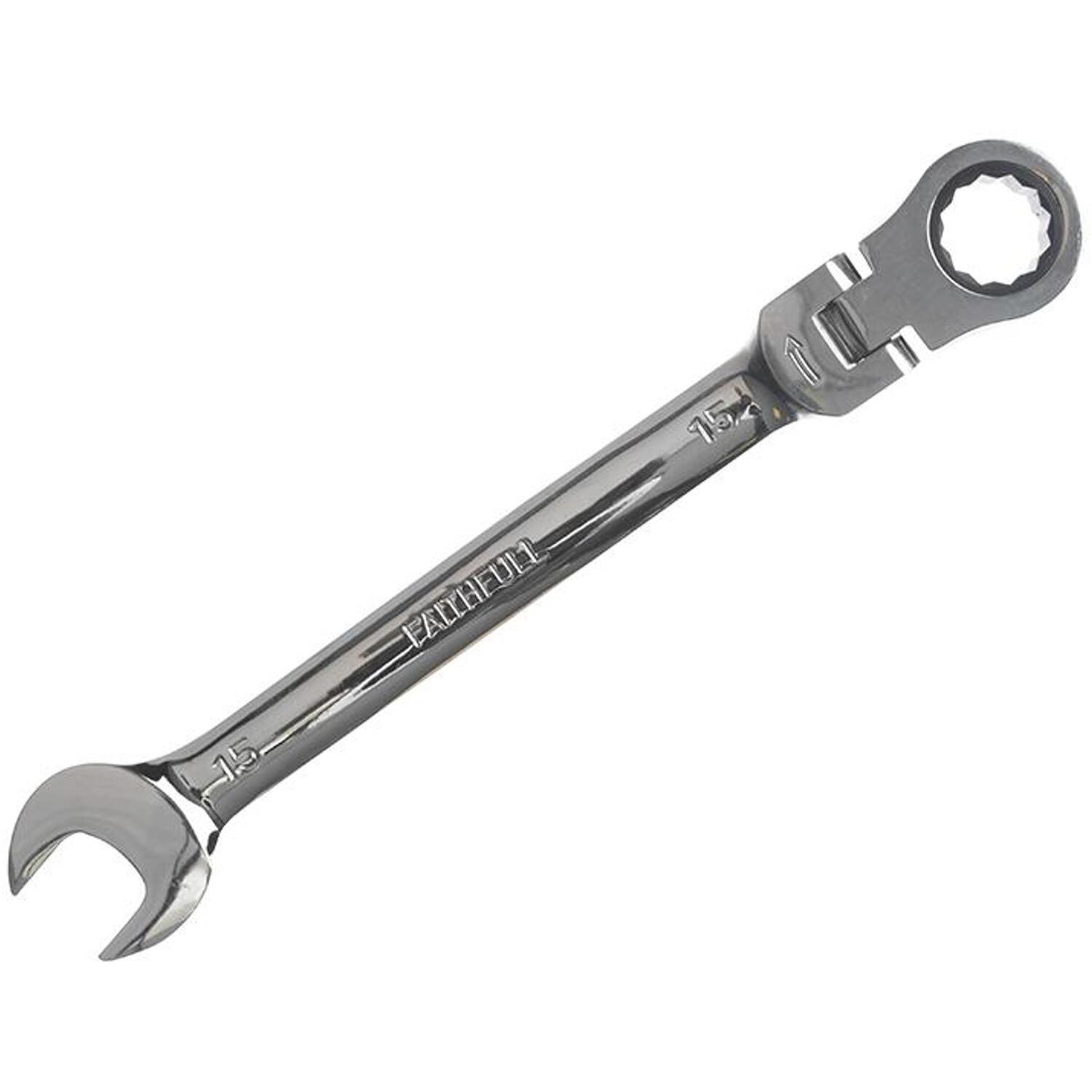 Faithfull Ratchet Combination Spanner Flex Head 15 Mm Faisparat15 - Image 9