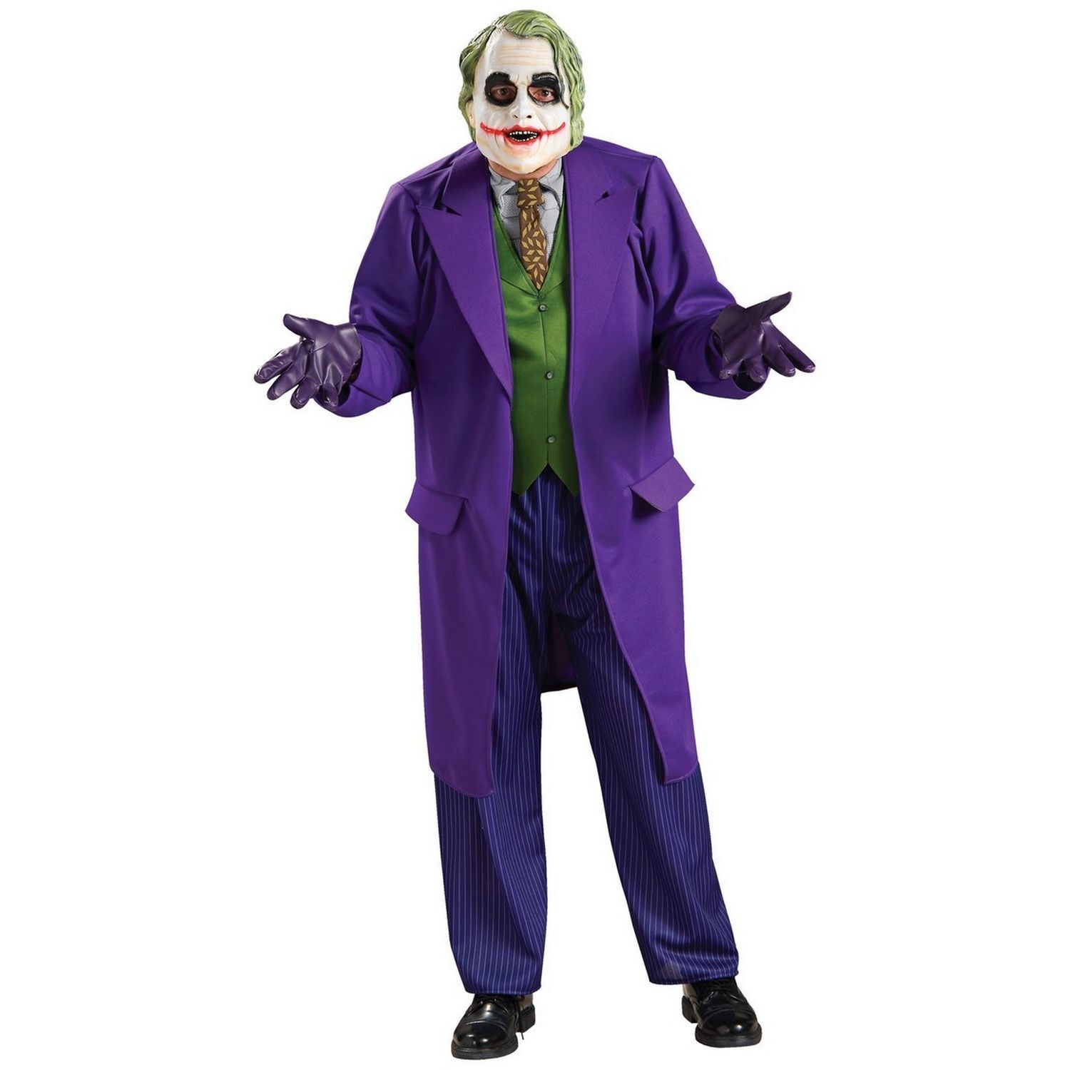 Batman: The Dark Knight Mens Deluxe The Joker Costume - Purple/Green / Standard