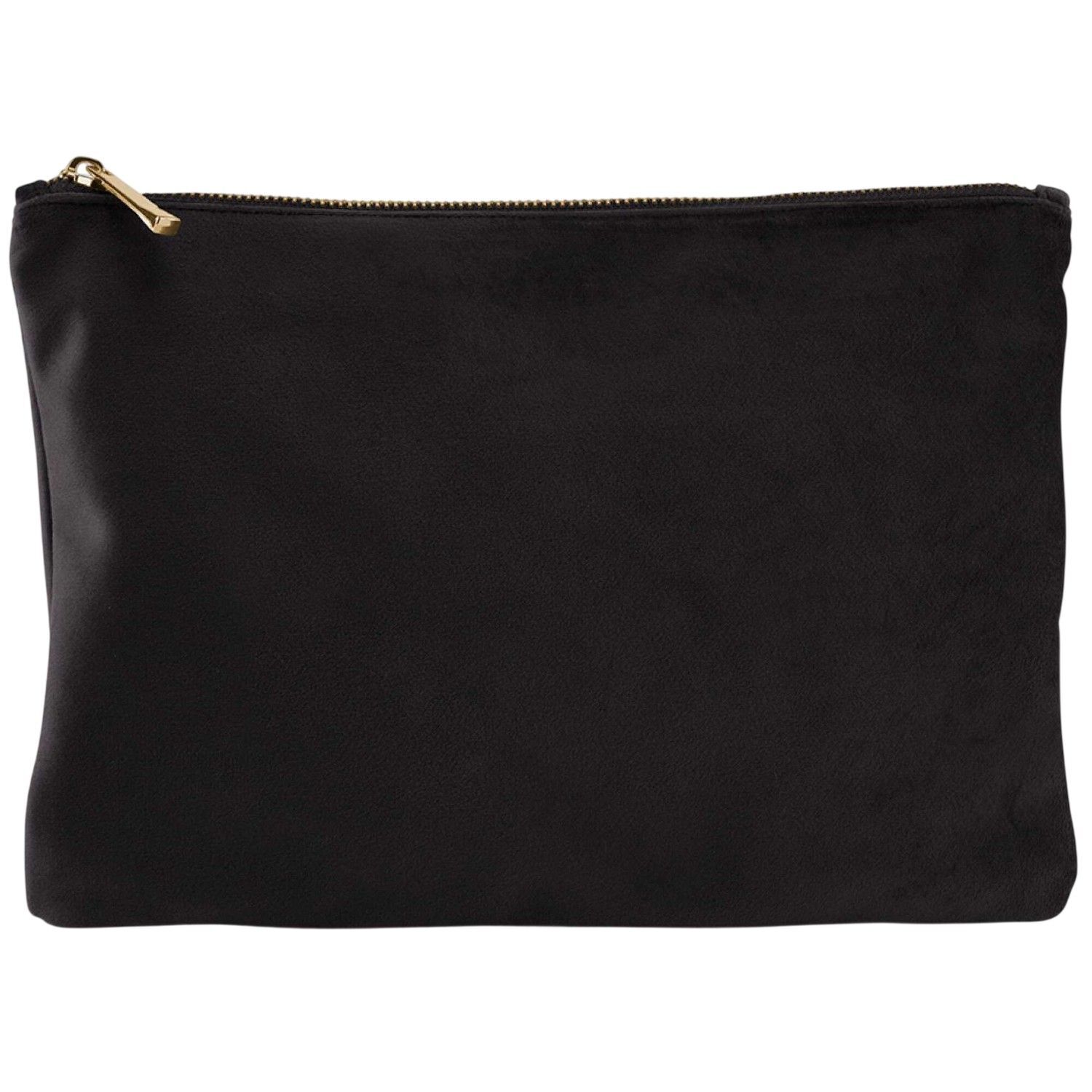 Bagbase Plain Velvet Pouch - Black Onyx