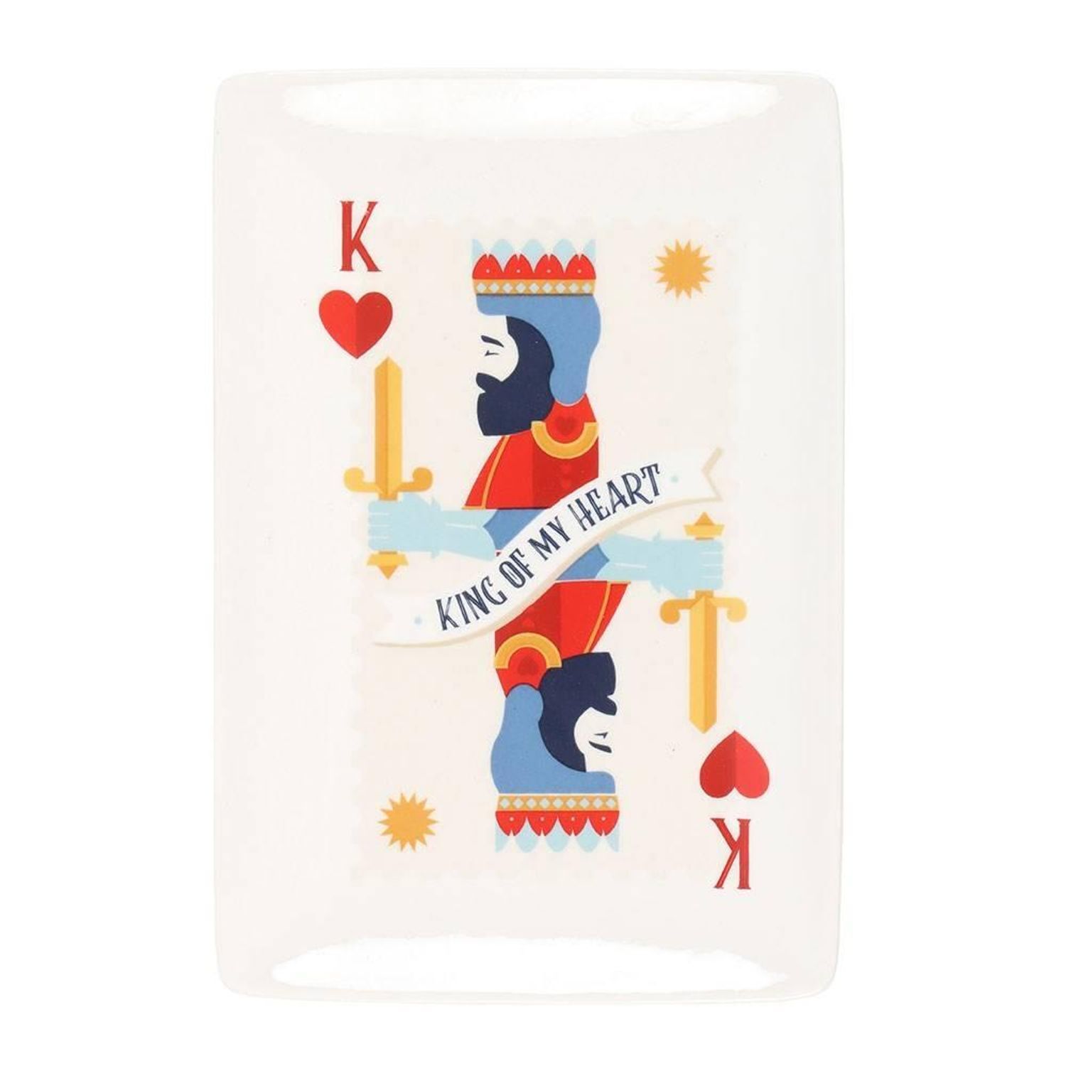 Something Different King Of My Heart Trinket Dish - White