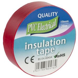 Electrical PVC Insulation Tape Red 19mm x 20m