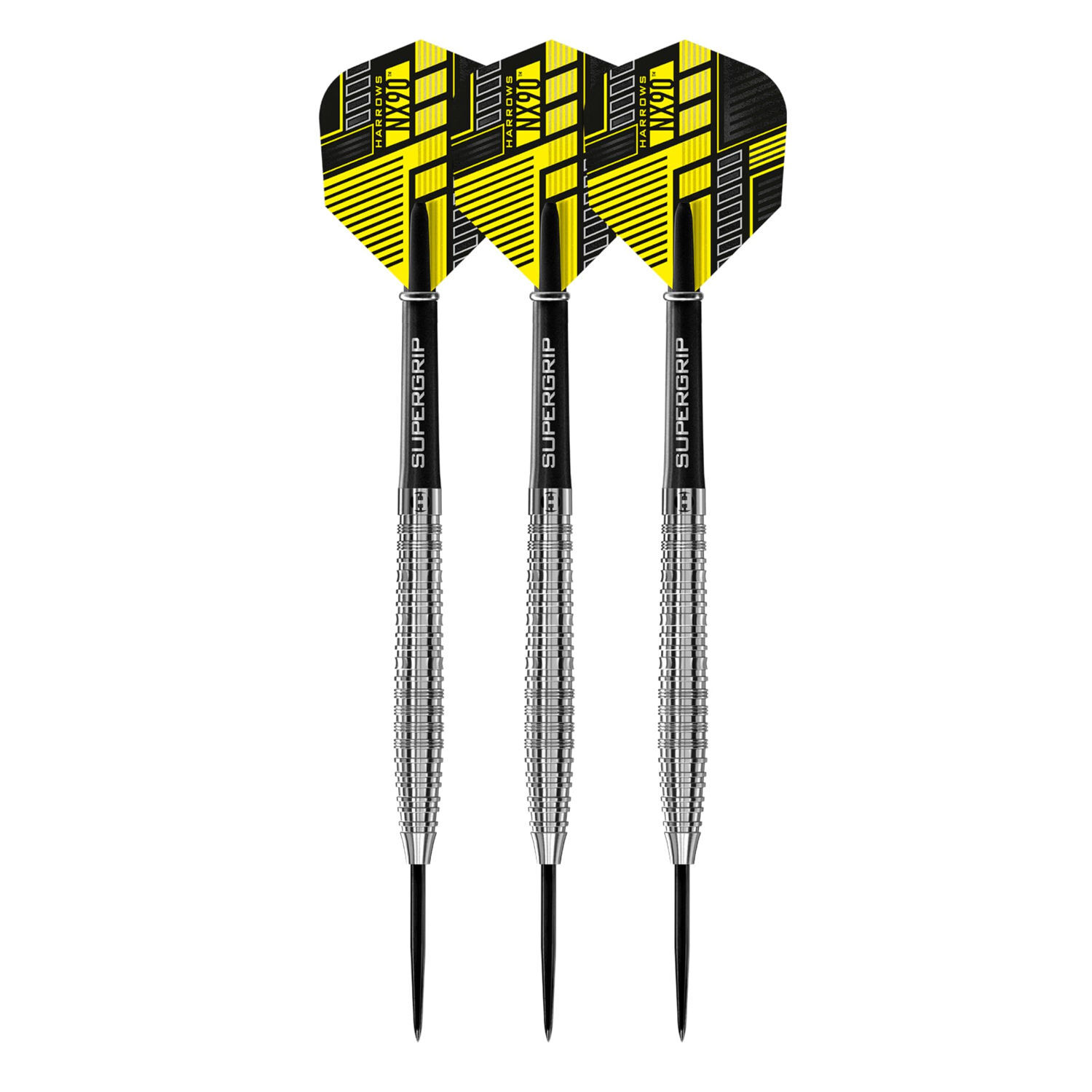 Harrows Nx90 Tungsten Darts Set (Pack Of 3) - Silver/Yellow / 21G