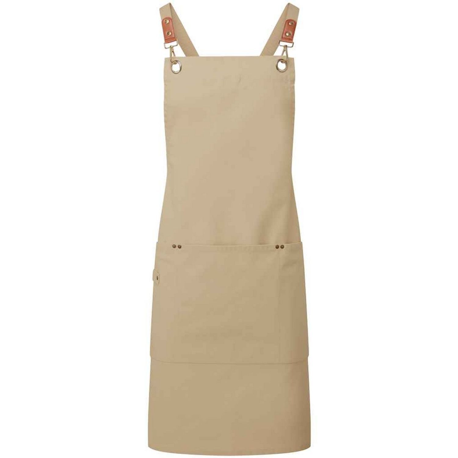 Premier Cross Back Bib Apron - Natural