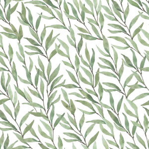 Willow Leaf Wallpaper in Green