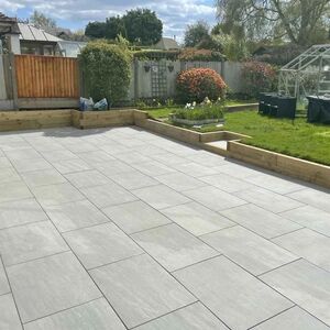 County Kandla Grey Porcelain Slabs Paving Tiles - 18 Pack, 900 x 600 x 20 mm, 9.72 m²