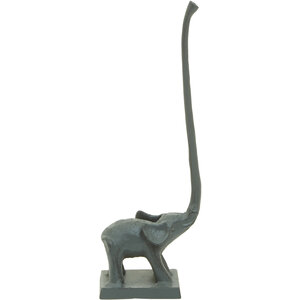 Fauna Grey Finish Elephant Toilet Roll Holder With Square Base