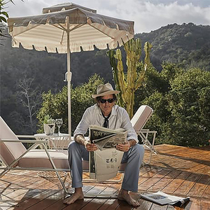 Dorel Home NG Connie Outdoor Umbrella RosewaterWhite Stripes