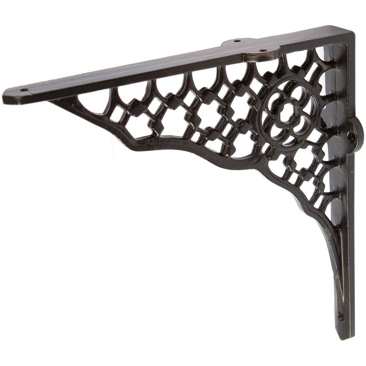 Hammer and Tongs Honeycomb Iron Shelf Bracket - D205mm - Pack of 6 in Black | Size: 1000mm x 1000mm