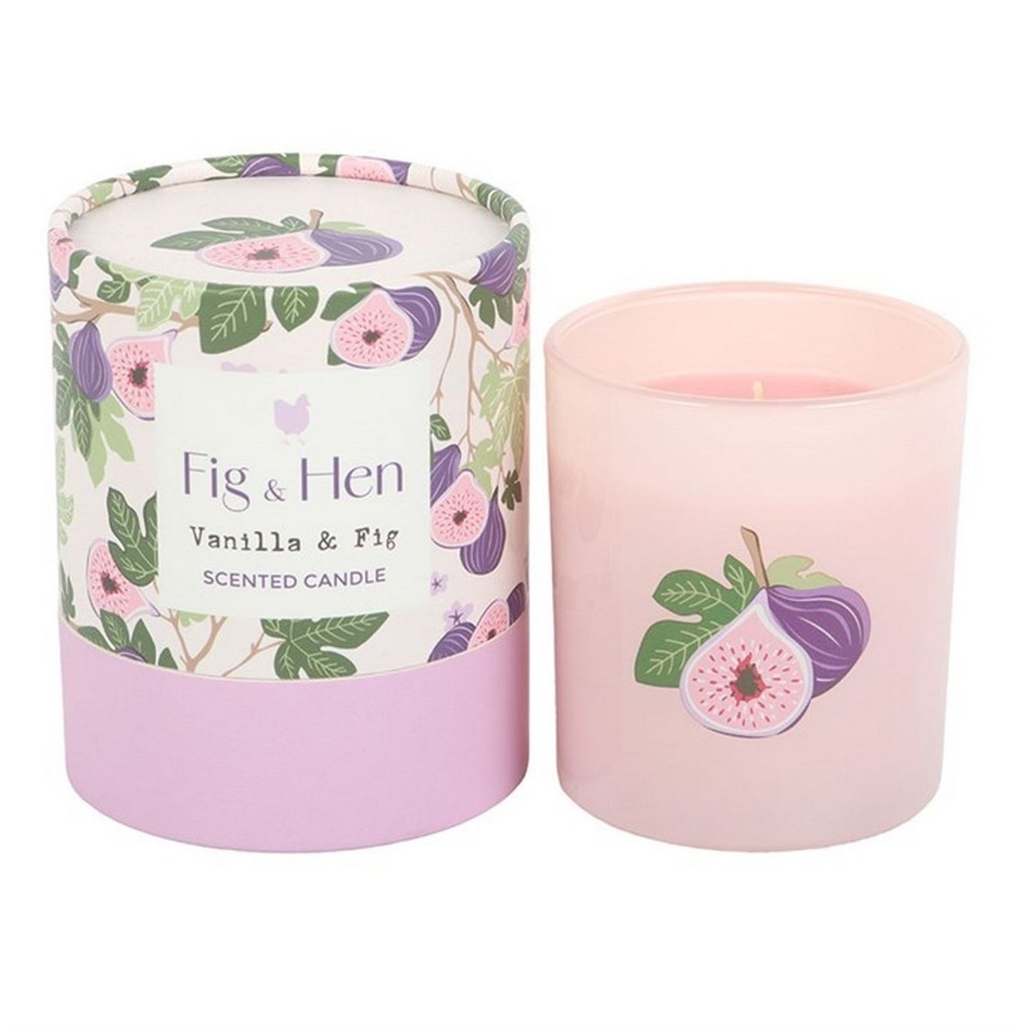 Something Different Fig And Vanilla Scented Candle - Pink