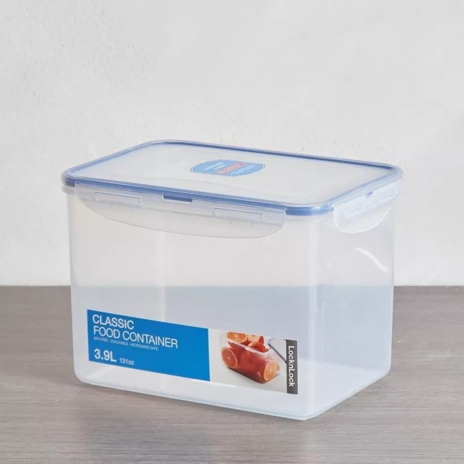 Locknlock Airtight Food Storage Container Bpa Free Leakproof Microwave Freezer Safe Transparent Kitchen Box Rectangular 3.9L