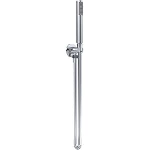 Round Outlet Elbow, Parking Bracket and Minimalist Shower Handset - Chrome
