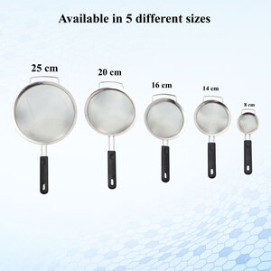 Buckingham Stainless Steel Fine Mesh Sieve Strainer 14 cm Soft-Touch Handle
