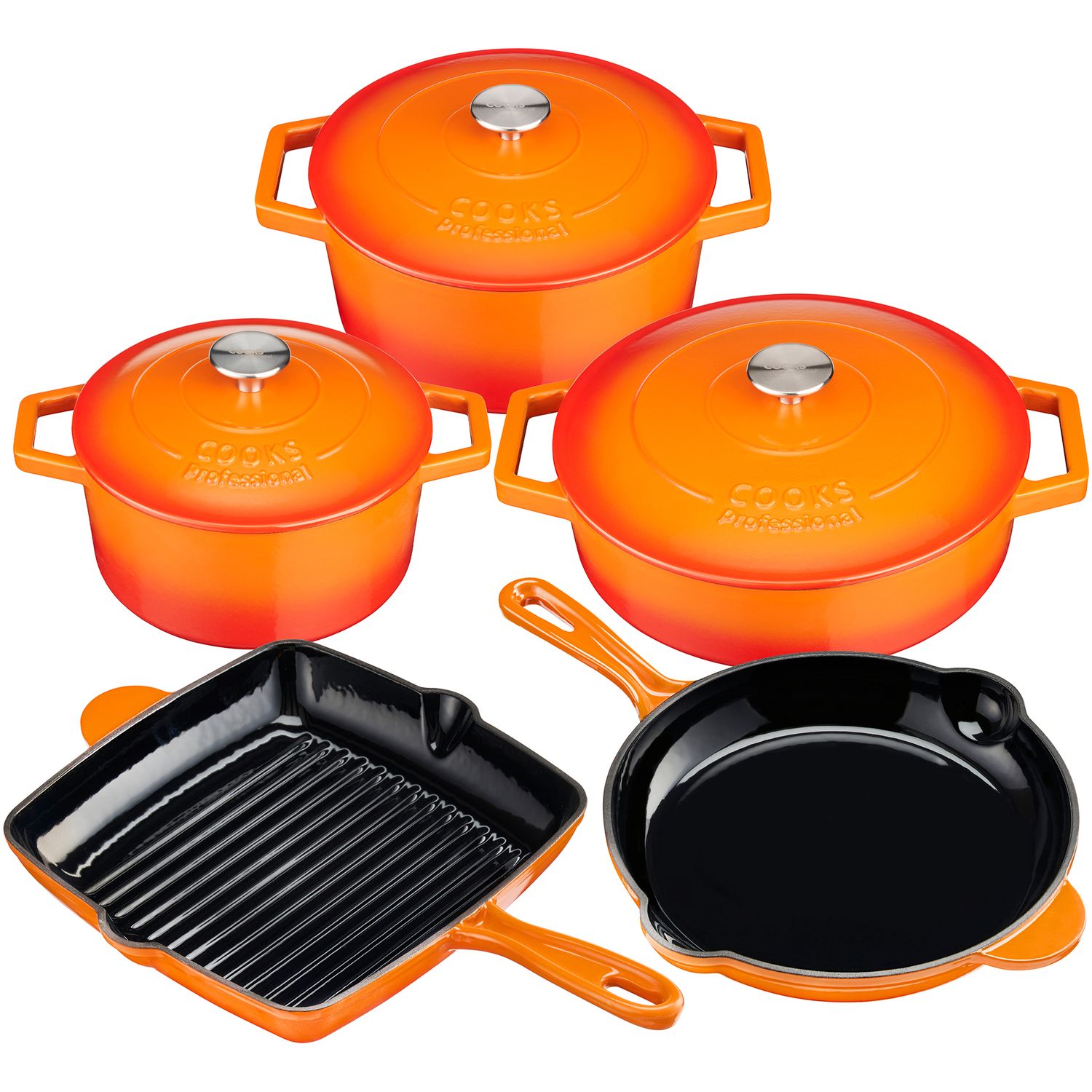 Image of 5 Piece Cast Iron Casserole Dish,&hellip;