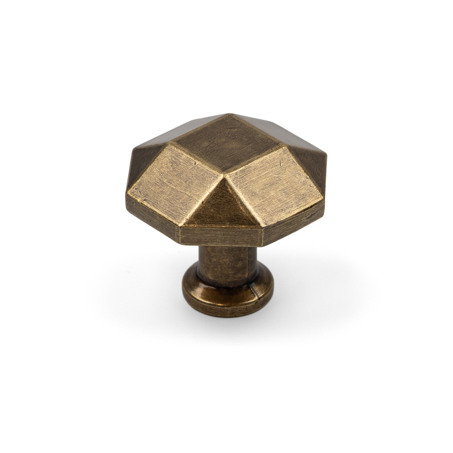 32Mm Antique Brass Cabinet Knob Octagonal Pull - Image 3