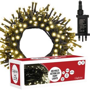 GloBrite 100 LED Christmas Lights with 8 Modes - White