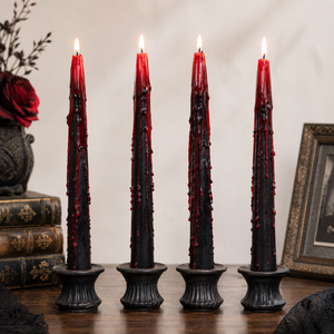 4pc Vampire Blood Effect Taper Candles