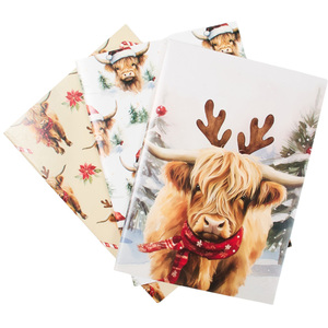 Pack of 3 Christmas Highland Cow Notebooks