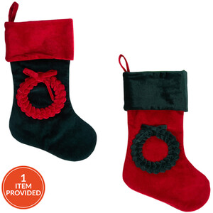 Traditional Wreath Stocking