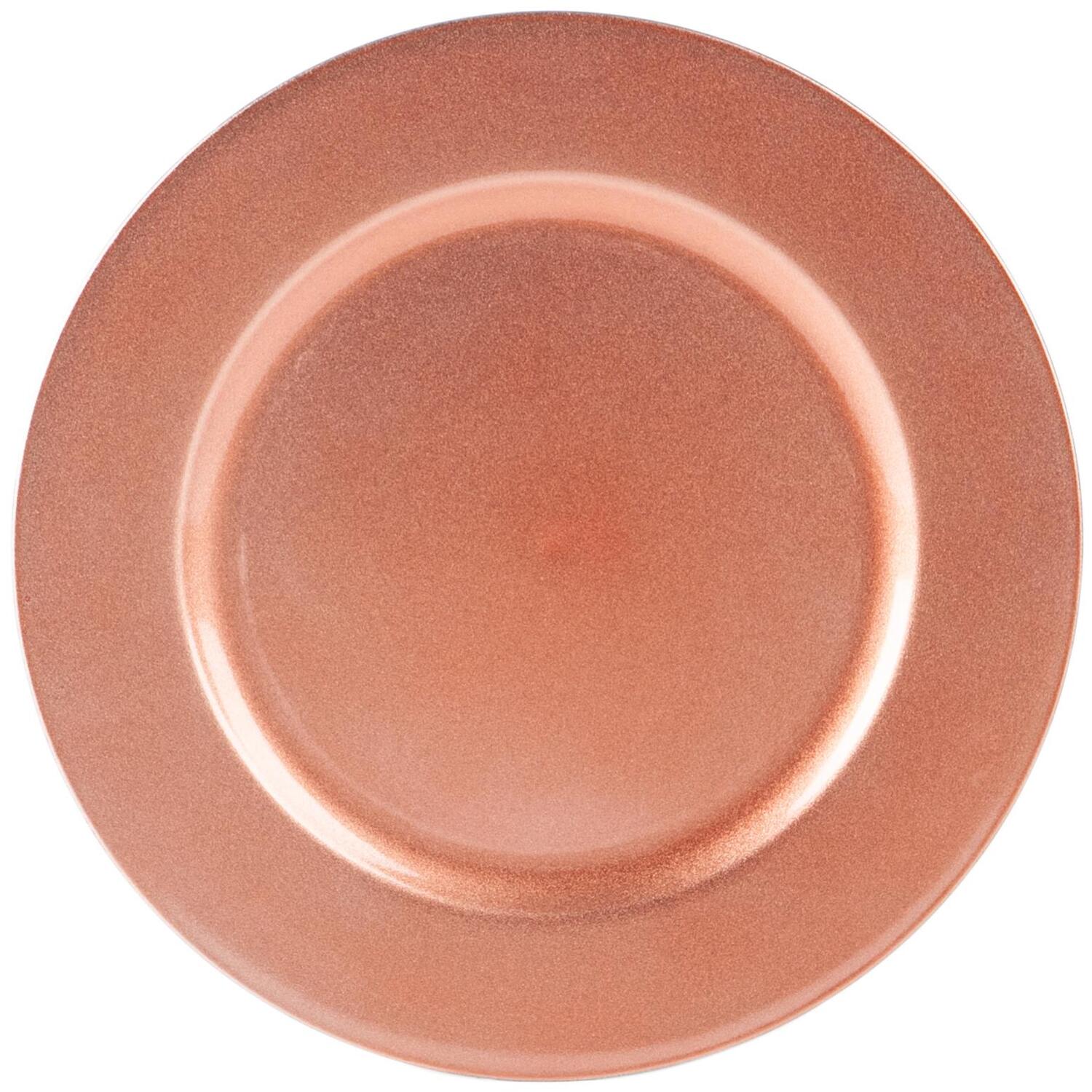 Image of Metallic Melamine Charger Plates - Rose&hellip;