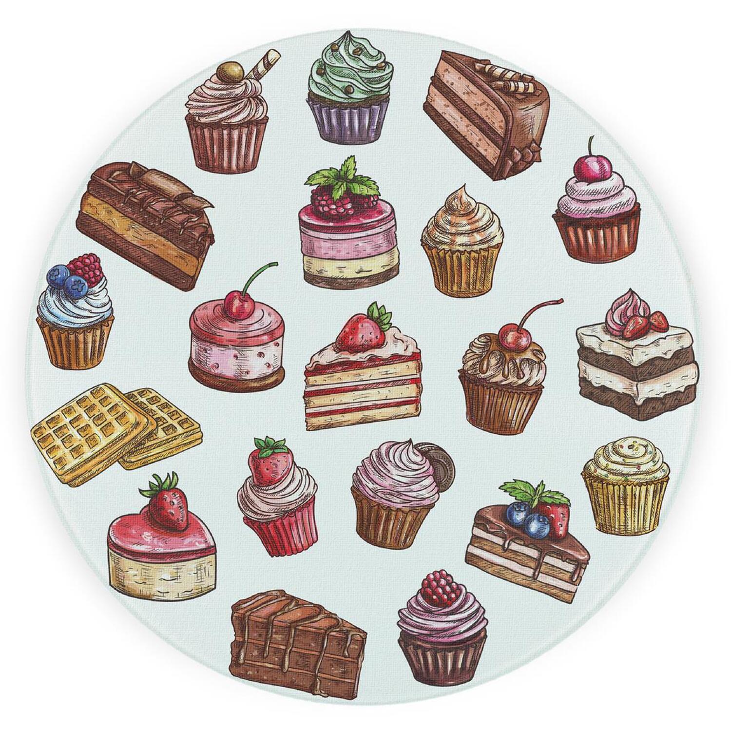 Image of Something Sweet Textured Glass Round Trivet&hellip;