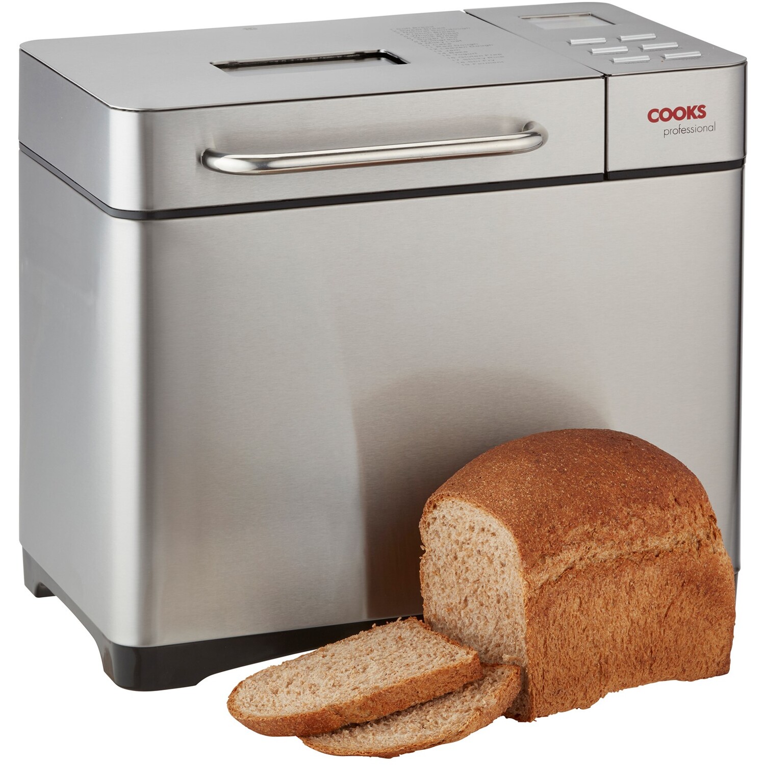 Cooks Professional Bread Maker With Fruit And Seed Dispenser - Silver