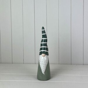 Light Green/White Tall Ceramic Gonk Decoration
