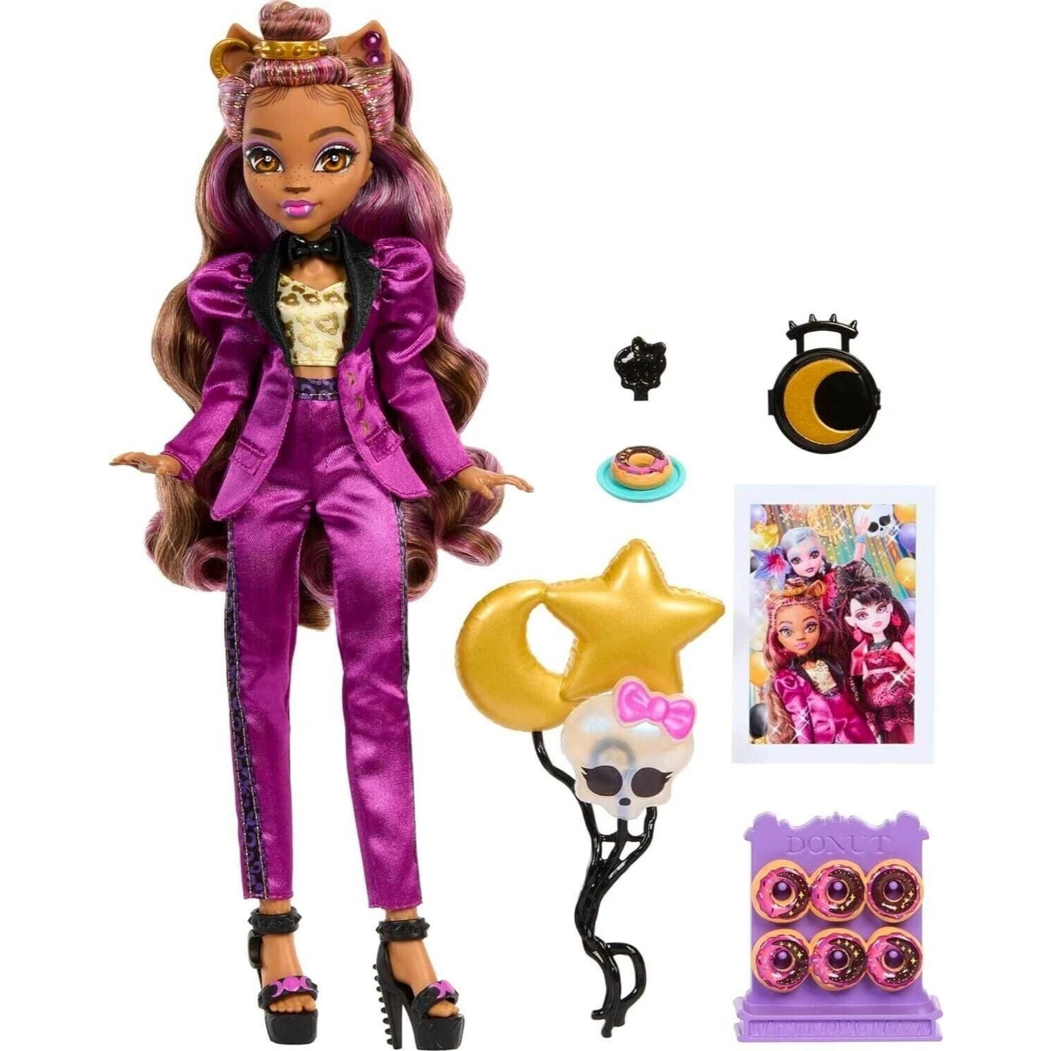Monster High Clawdeen Wolf Doll in Monster Ball Party Dress with Accessories - Neutral