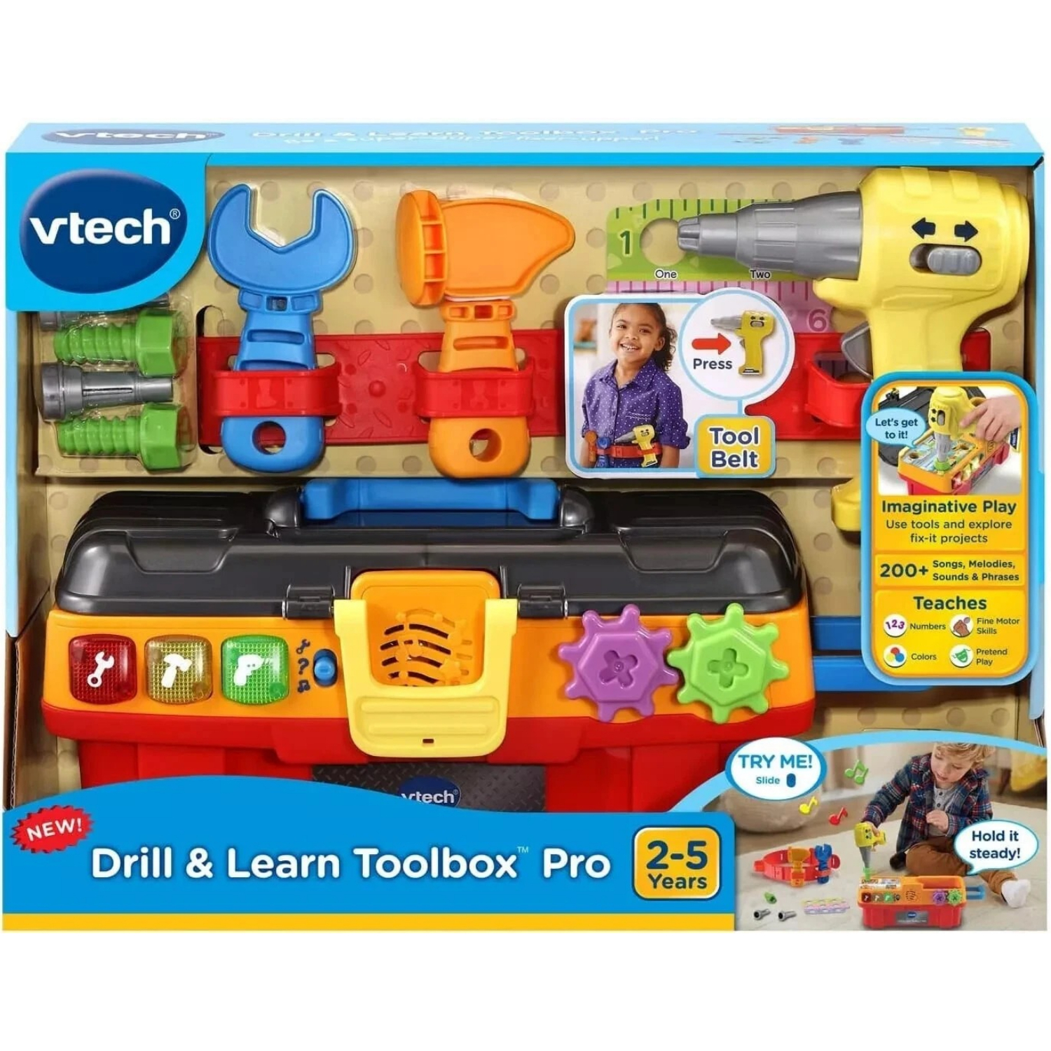 VTech Drill and Learn Toolbox PRO Play Construction Toys and Tools - Neutral