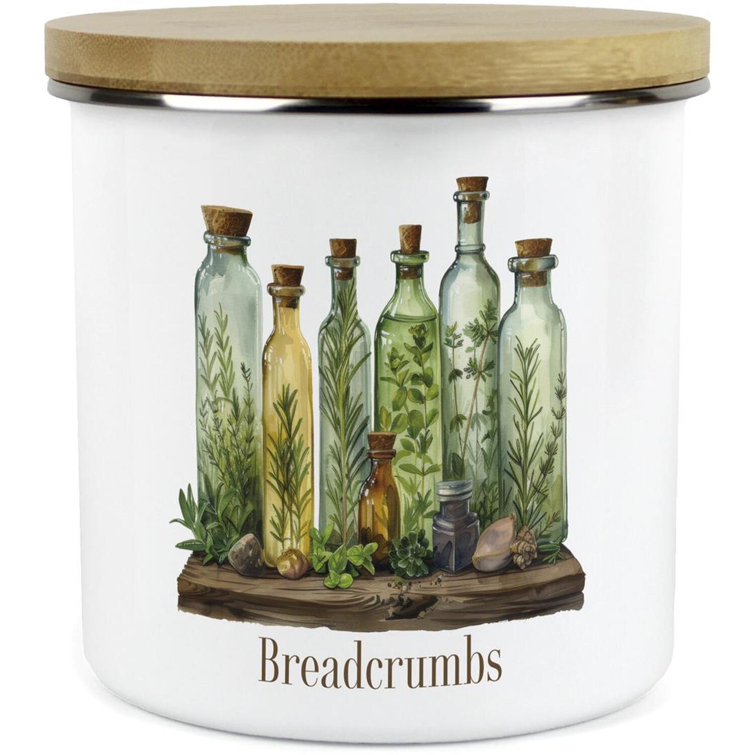 Purely Home Breadcrumbs Large Kitchen Storage Canister - White