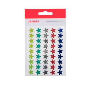 Pack of 540 Assorted Primary Colours 15mm Self-Adhesive Shiny Stars