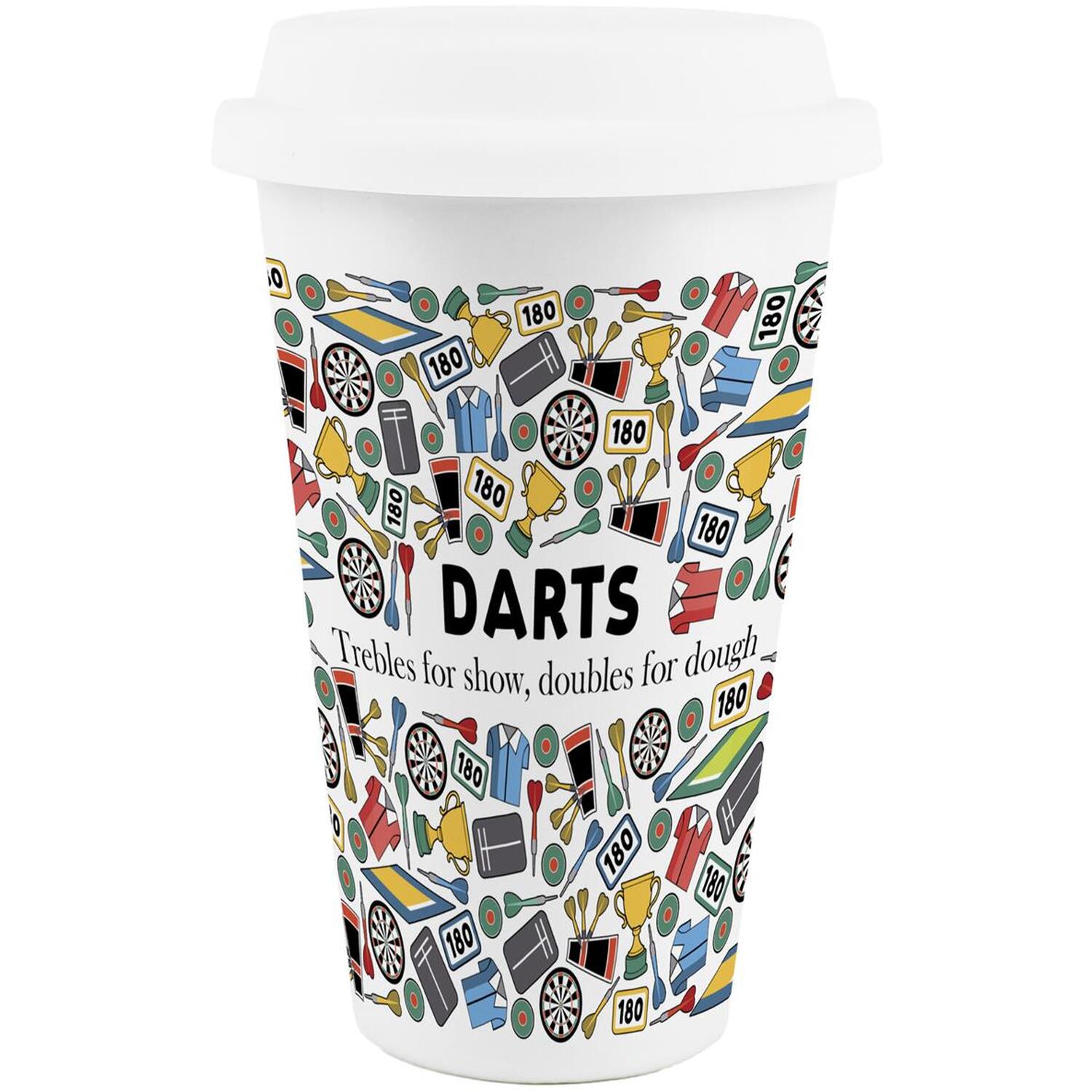 Image of Novelty Darts Ceramic Travel Mug -&hellip;