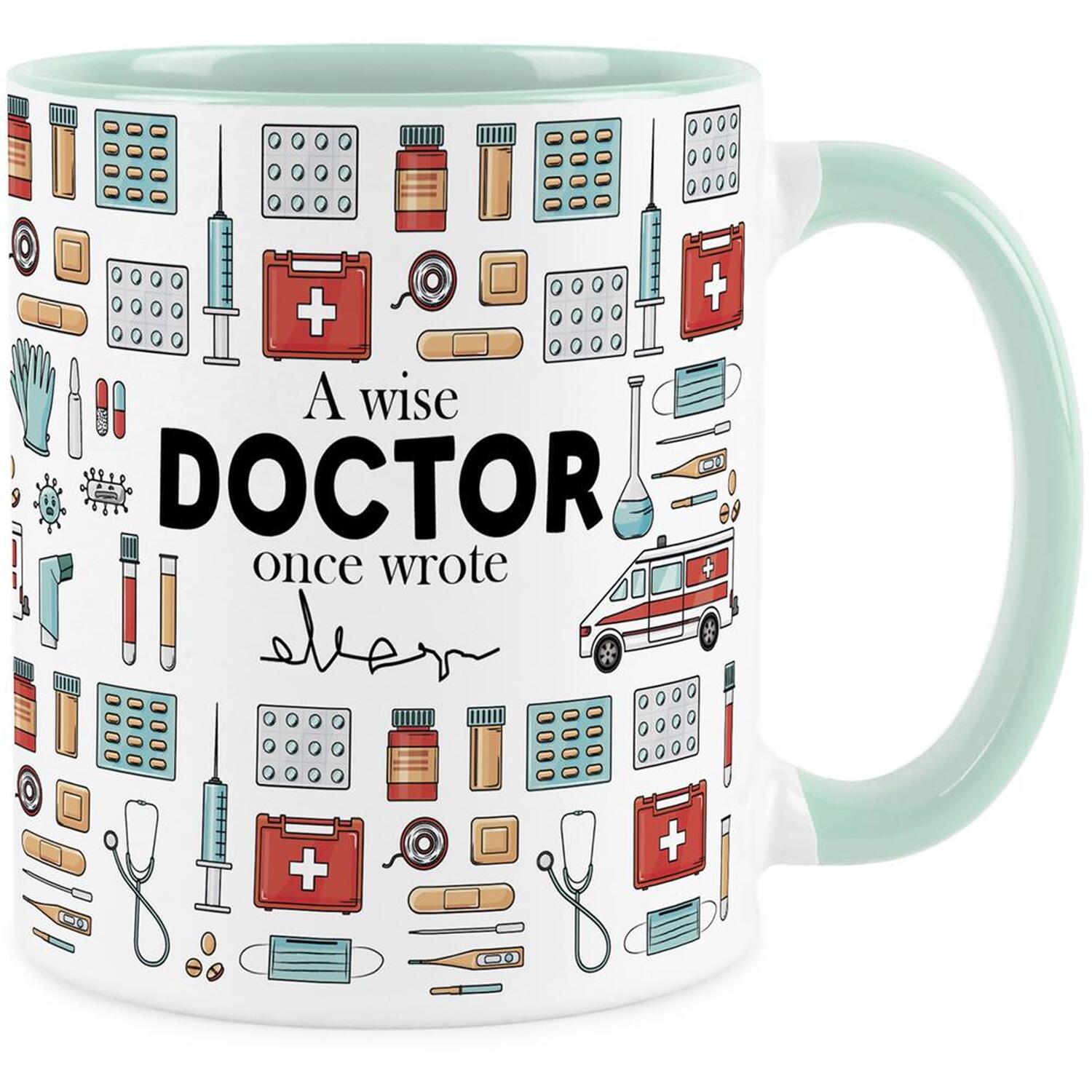 Doctor Mug - Novelty NHS Healthcare Staff Turquoise Ceramic Mug Gift - Image 2