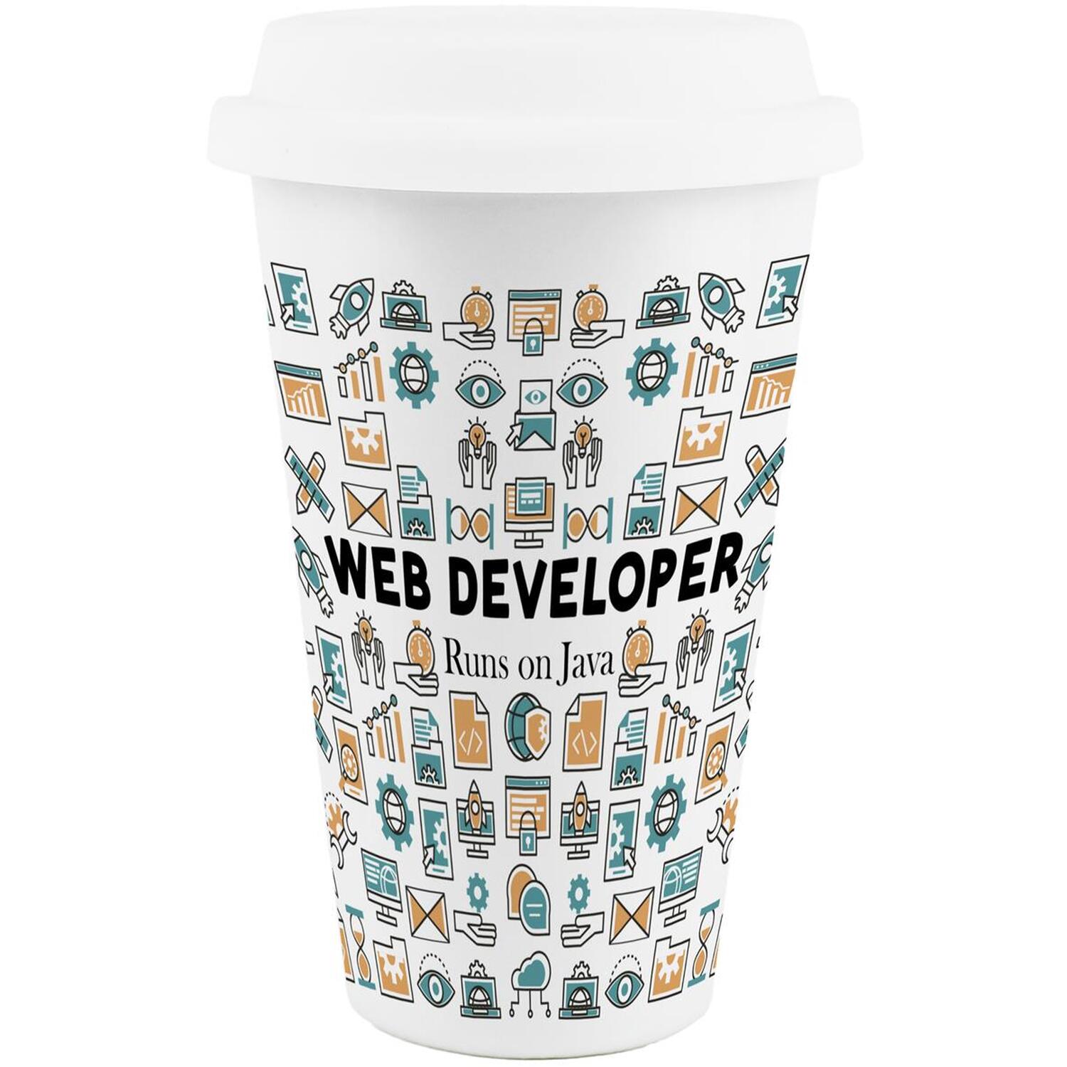 Image of Novelty Web Developer Ceramic Travel Mug&hellip;
