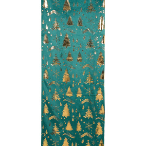 Golden Christmas Tree Table Runner