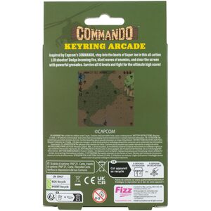Commando Keyring Arcade Game with LCD Screen & Classic Gameplay