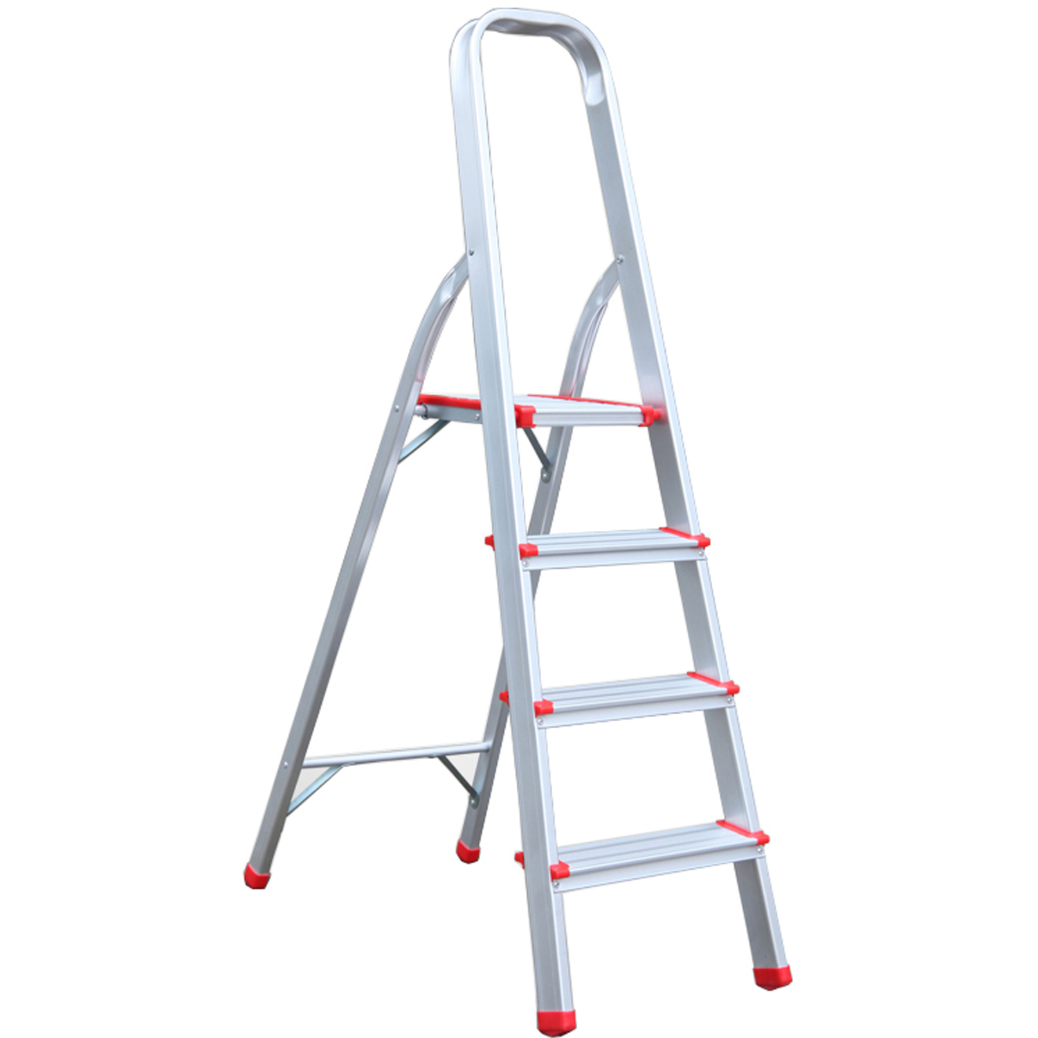 Step Ladder 4 Step Aluminum Folding Step Ladders Anti Slip Feet TUFFMATE - Image 3