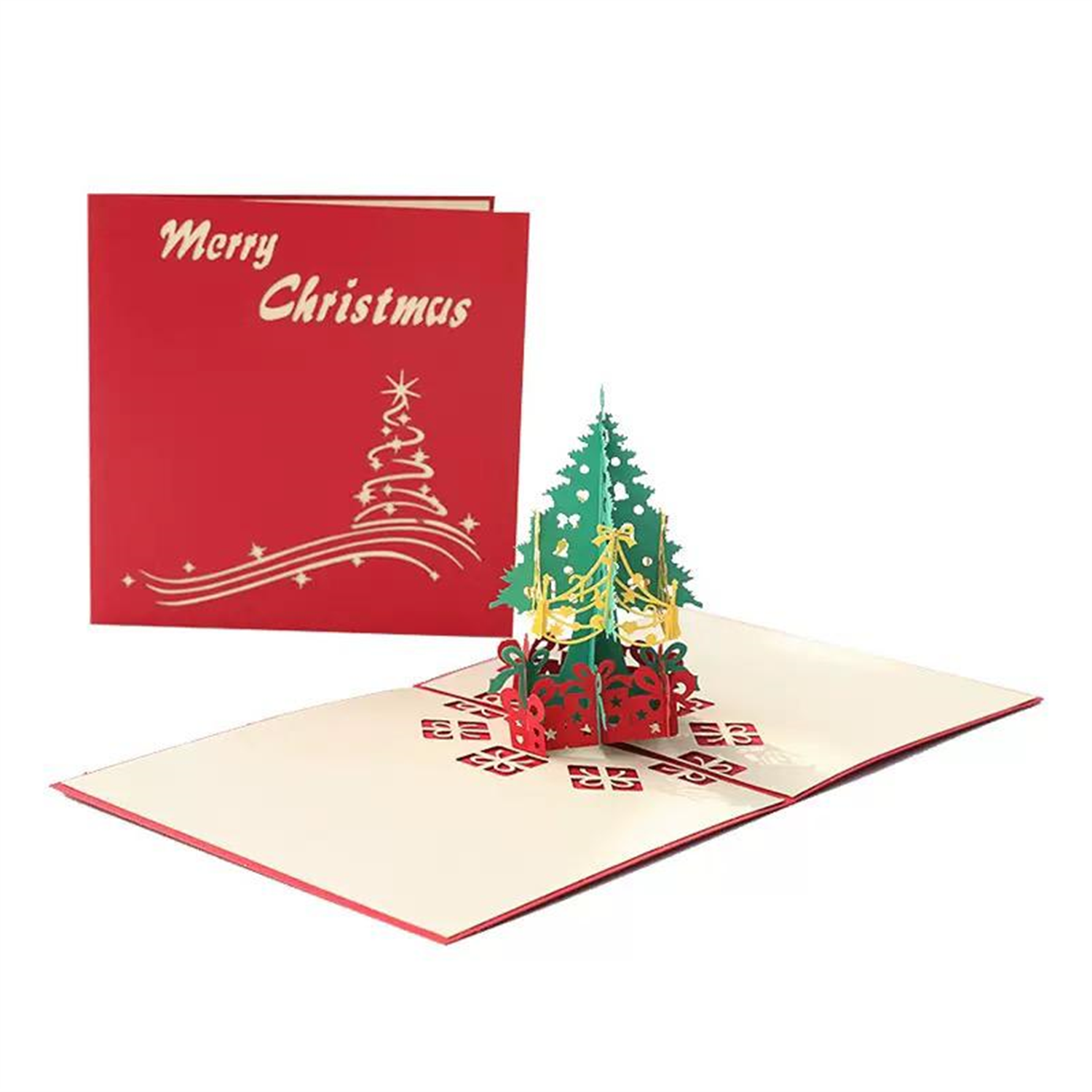 Brightfeel Festive Tree Season¿S Elegance 3D Pop Up Christmas Card - White - Image 1