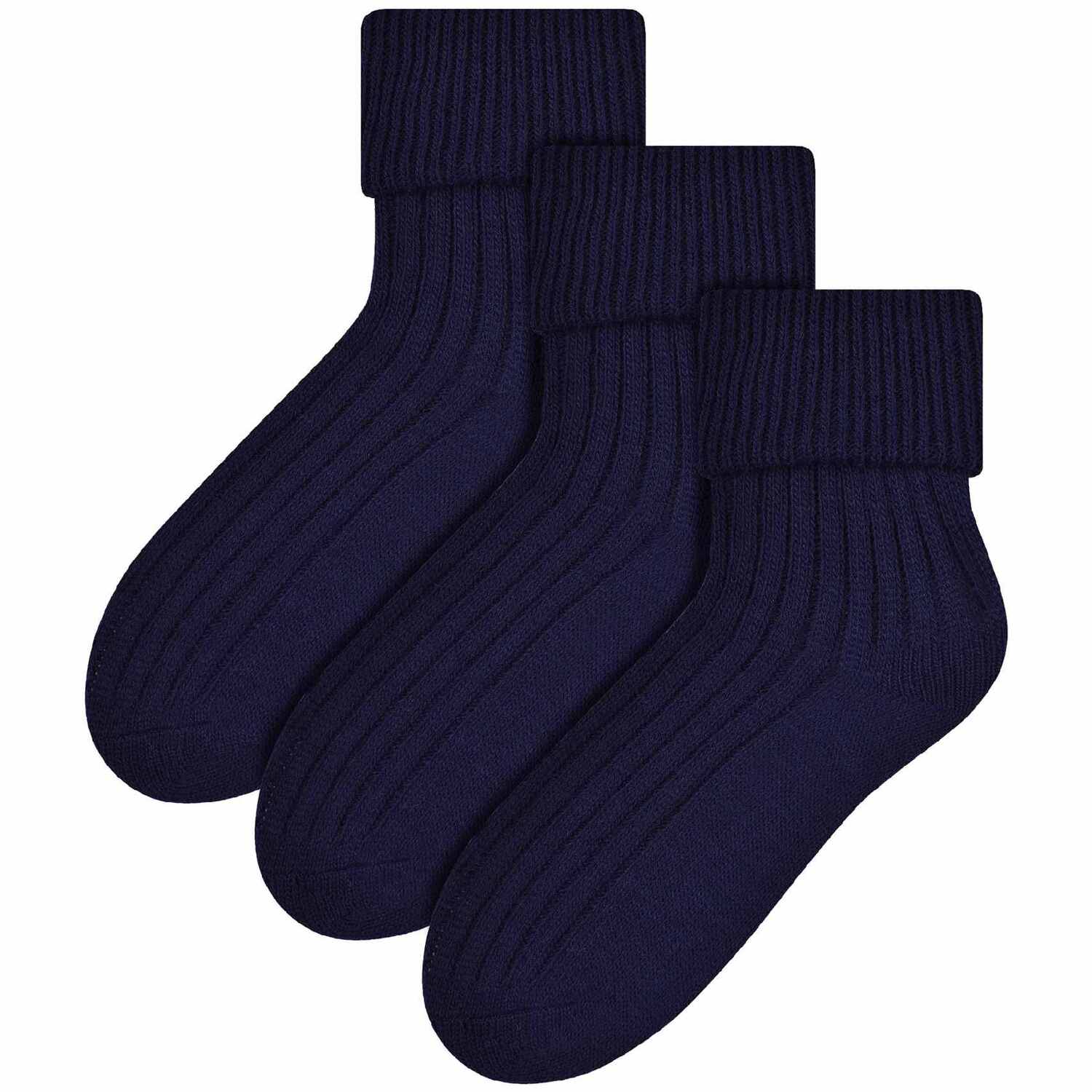 Steven 3 Pairs Ladies Super Soft Wool Bed Socks