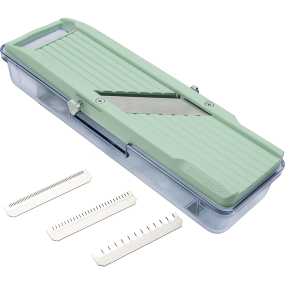 Benriner Green Mandolin with Tray