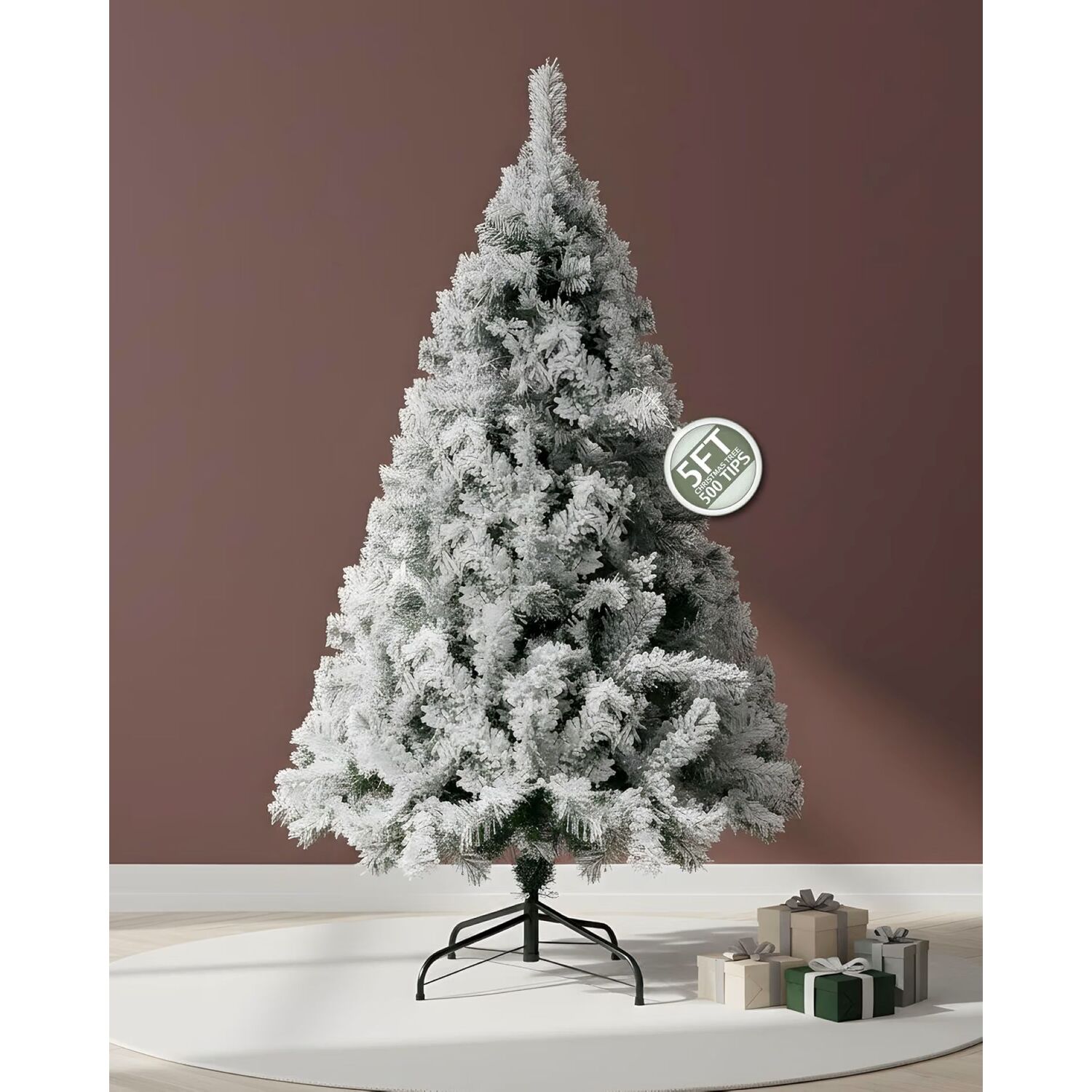 Pelle & Sol 5Ft Snow Tipped Christmas Tree - Snow Tipped White