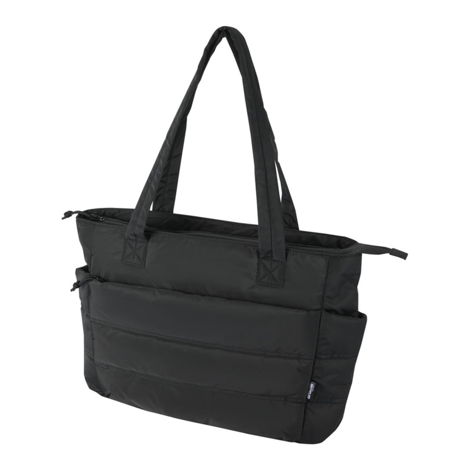 Floso Plain Recycled Puffer 18L Tote Bag - Black